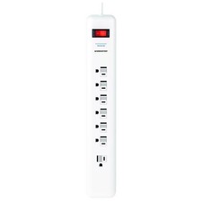 Monster Just Power It Up 6 ft 7-Outlet 1080J Surge Protector White