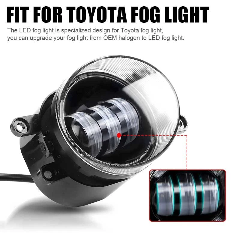 2x Luces antiniebla LED parachoques luces de conducción para Lexus IS-F LX570 CT200h GS350 RX350 Foto 3 de 4