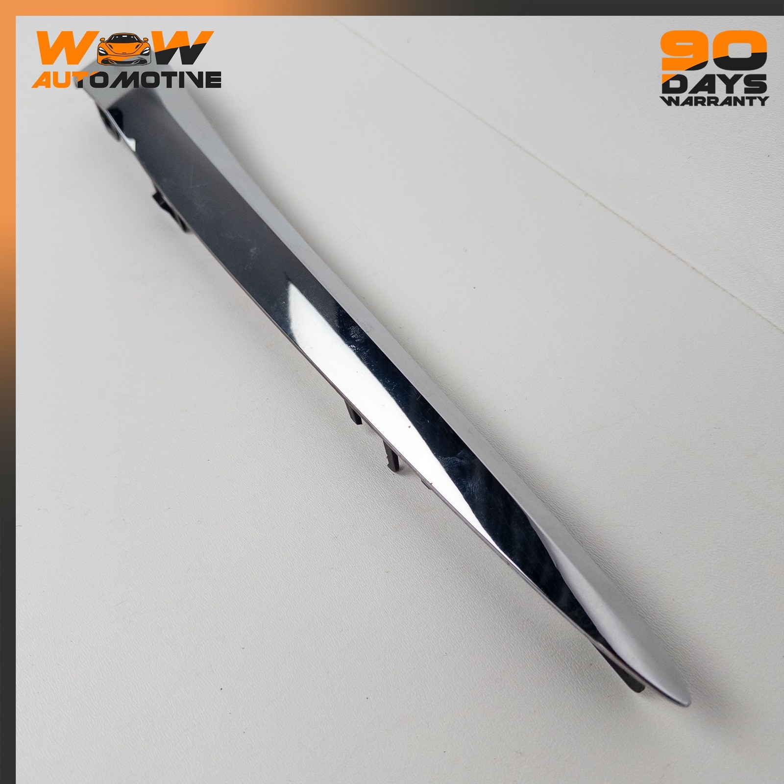 12-17 BENTLEY CONTINENTAL GT GTC REAR LEFT LOWER BUMPER TRIM STRIP CHROME OEM