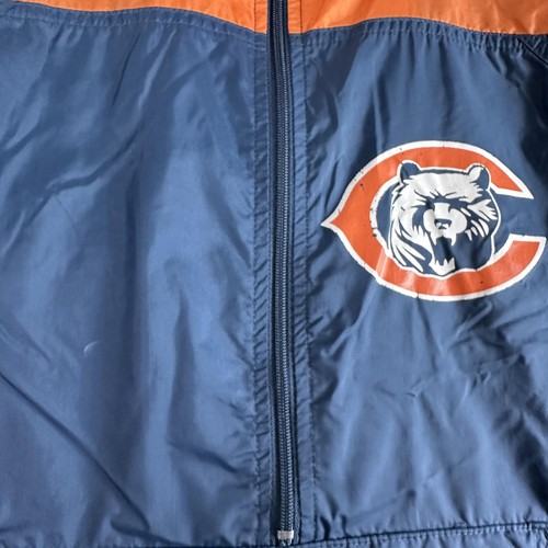 Vintage Chicago Bears giacca uomo grande blu arancione NFL football pullover anni 90 - Foto 6 di 15