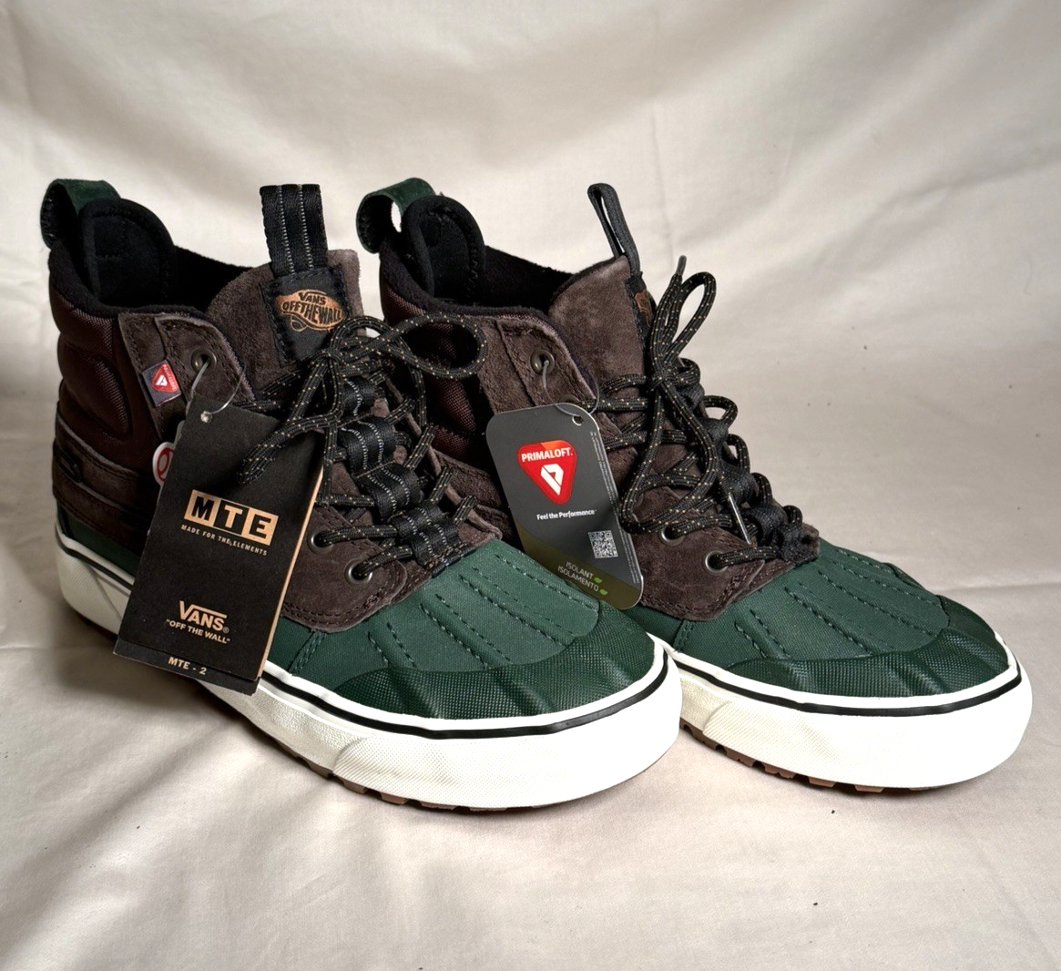 Vans Sk8-Hi Del Pat MTE Brown Green Men 7.5 Women 9.0 Primaloft Duck Boots VANS MTE SK8 HI DEL PLATO – Amateur Athlete Skate Shop main image 3