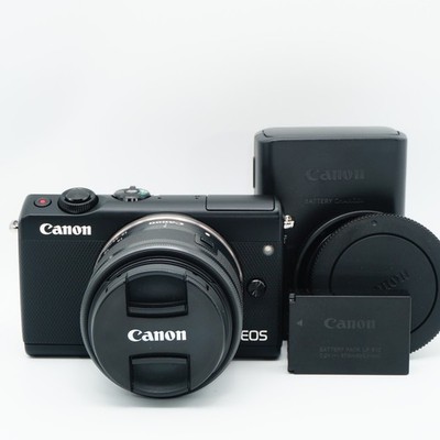 ''Near Mint'' Canon EOS M100 Black with 15-45mm F3.5-6.3 Lens Kit #05055
