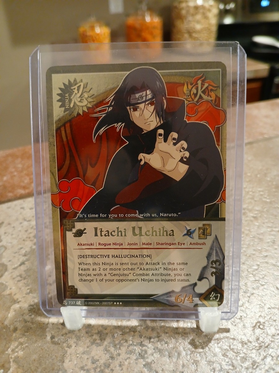 2010 Naruto CCG Itachi Uchiha N-737 Super Rare 1st Edition Broken