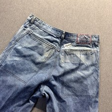 Marithe Francois Girbaud Le Jean Blue Denim Shuttle Pants Mens 34 Baggy Vintage