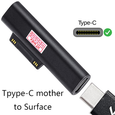 Bis 15V 3A USB Typ C PD-Lade Adapter für Microsoft Surface Pro 3 4 5 6 Go