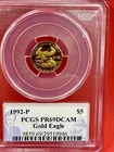 1992-P GOLD American Eagle Proof Coin $5 1/10oz. PCGS PR69 DCAM Phillip Diehl