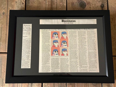 Pudgy Penguins Featured in New York Times I Collectible -Framed Original Article
