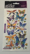 New Sticko FOIL BUTTERFLIES Stickers FREE SHIP EK Success