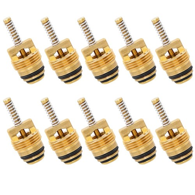 #ad MT0065 10 Count M10 Brass A C Schrader Valve For 59356 GM 10245619 Chrysler $14.39