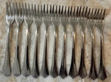 11 seafood cocktail forks  Michele Stainless by Cambridge Silver 5 1/2"