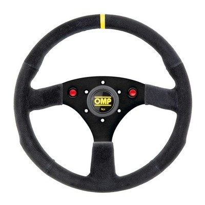 OMP 320 Uno Race / Rally 320mm Dia Steering Wheel (Black) - With Horn Push