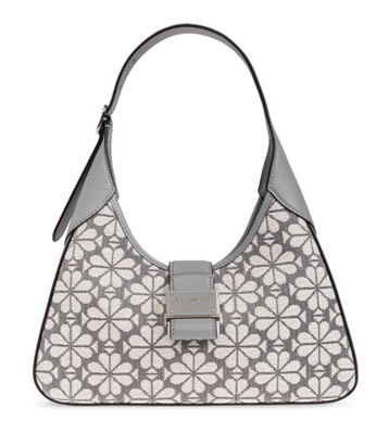 バッグ NWT Kate Spade New York Grey Spade Flower Jacquard Nouveau