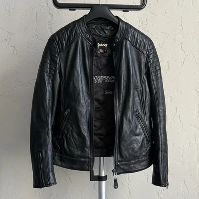Chaqueta de motociclista Schott NYC LCW HARVEY ajustada de piel de cordero Napa - Imagen 1 de 4