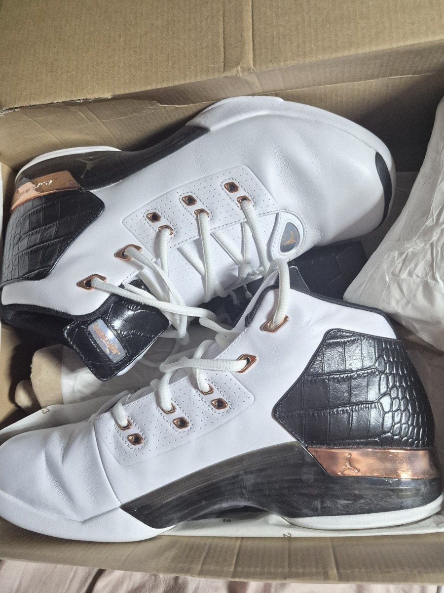 Jordan Air Jordan 17+ Retro Copper White Black Basketball Sneakers