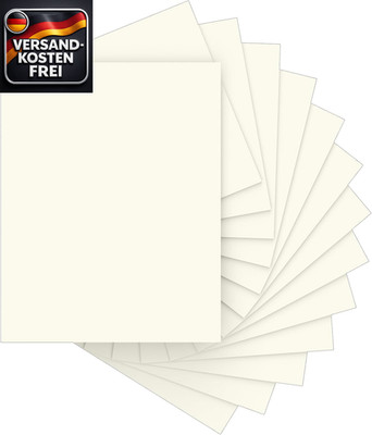 Kartonpapier A4 50 Blatt cremefarbig für DIY Bastelprojekte Drucker geeignet