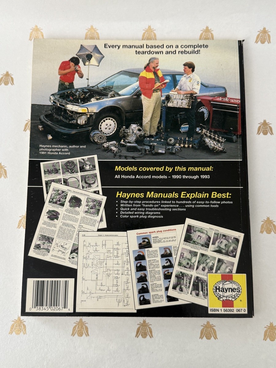 Honda Accord 1990-1993 Shop Service Repair Manual Wiring Diagrams