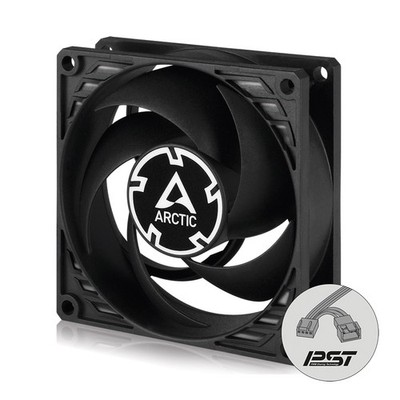 ARCTIC P8 PWM PST (Black) 80 mm Case Fan with PWM Sharing Technology PST PC