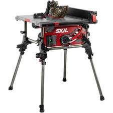 Portable Jobsite Table Saw 10 Inch 15 Amp Fold Stand Ripping Cutting Power