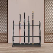 6 Hole Vertical Sword Sword Display Stand Adjustable Large Floor Sword Holder