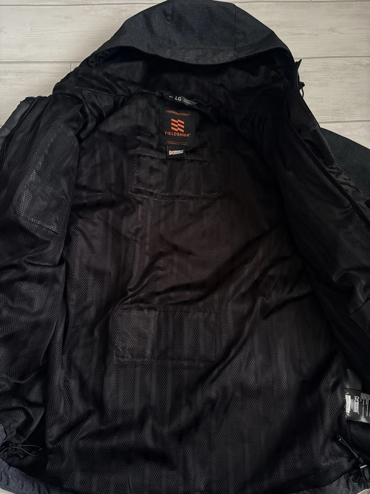 FIELDSHEER Men's Adventure Heather Grey Heated Jacket Large No Battery image 7