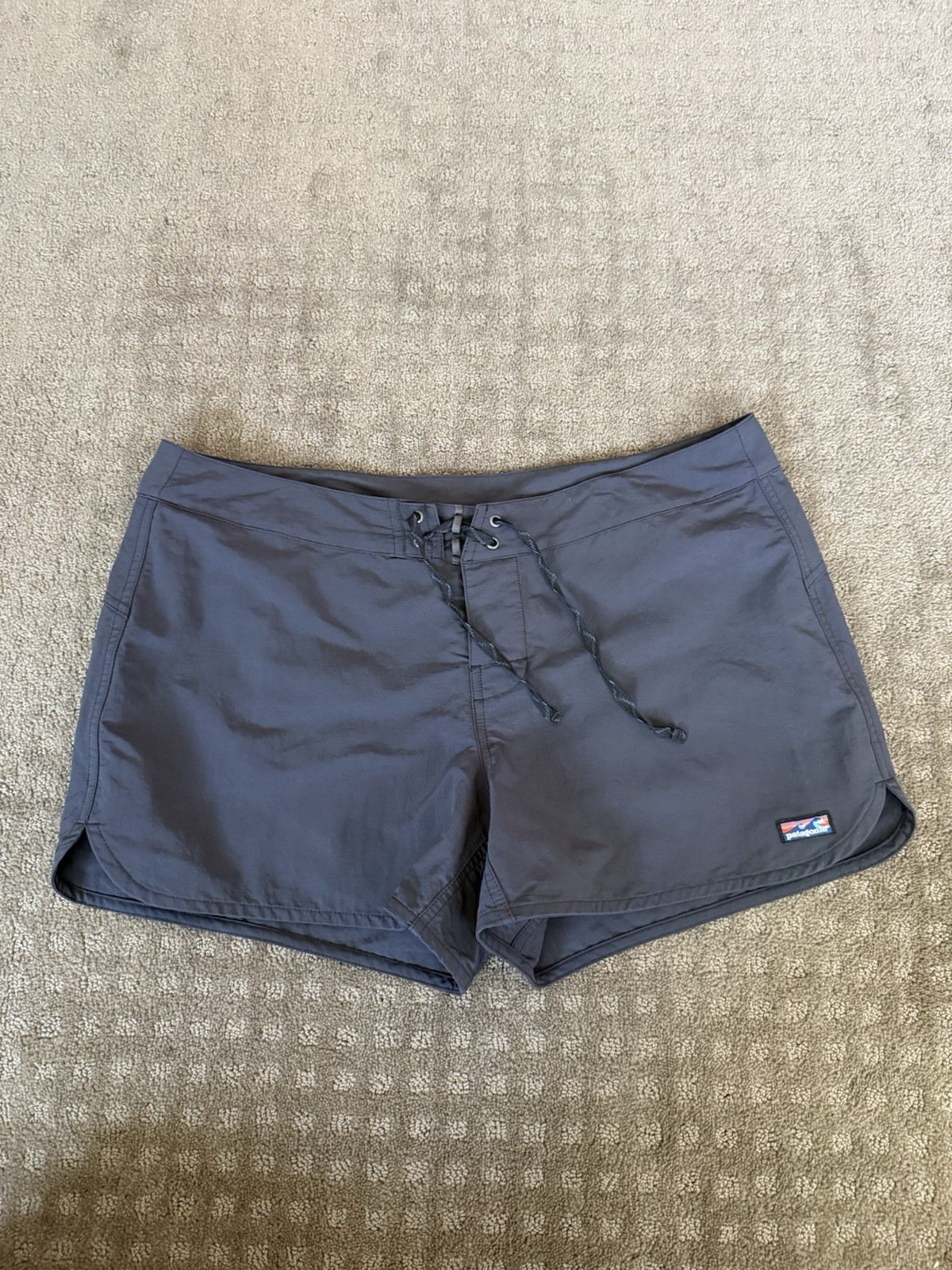 Patagonia NetPlus Women's Board Shorts Black Size 16 Drawstring Pockets