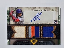 2025 Topps Museum Luisangel Acuna Triple Jersey Auto Bat Black Diamond #5/10 RC