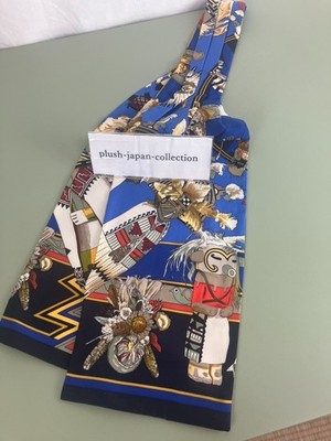 Hermes “scarf print” Ascot Tie Vintage Kachinas (Kermit Oliver