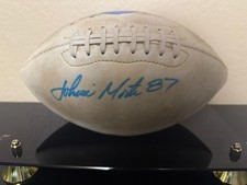 JOHNNIE MORTON Detroit Lions Autographed Football W/ JSA LETTER COA