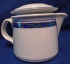 Dansk New Scandia Creamer & Lid Made in Portugal White Blue Band Porcelain — photo 2