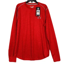 NWT Under Armour UA Heat Gear Loose LS Red Base Layer Shirt Men's Size Small NEW
