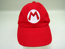 Super Mario Hat Adjustable Strap Red "M" OSFA Nintendo Video Game Retro Cap