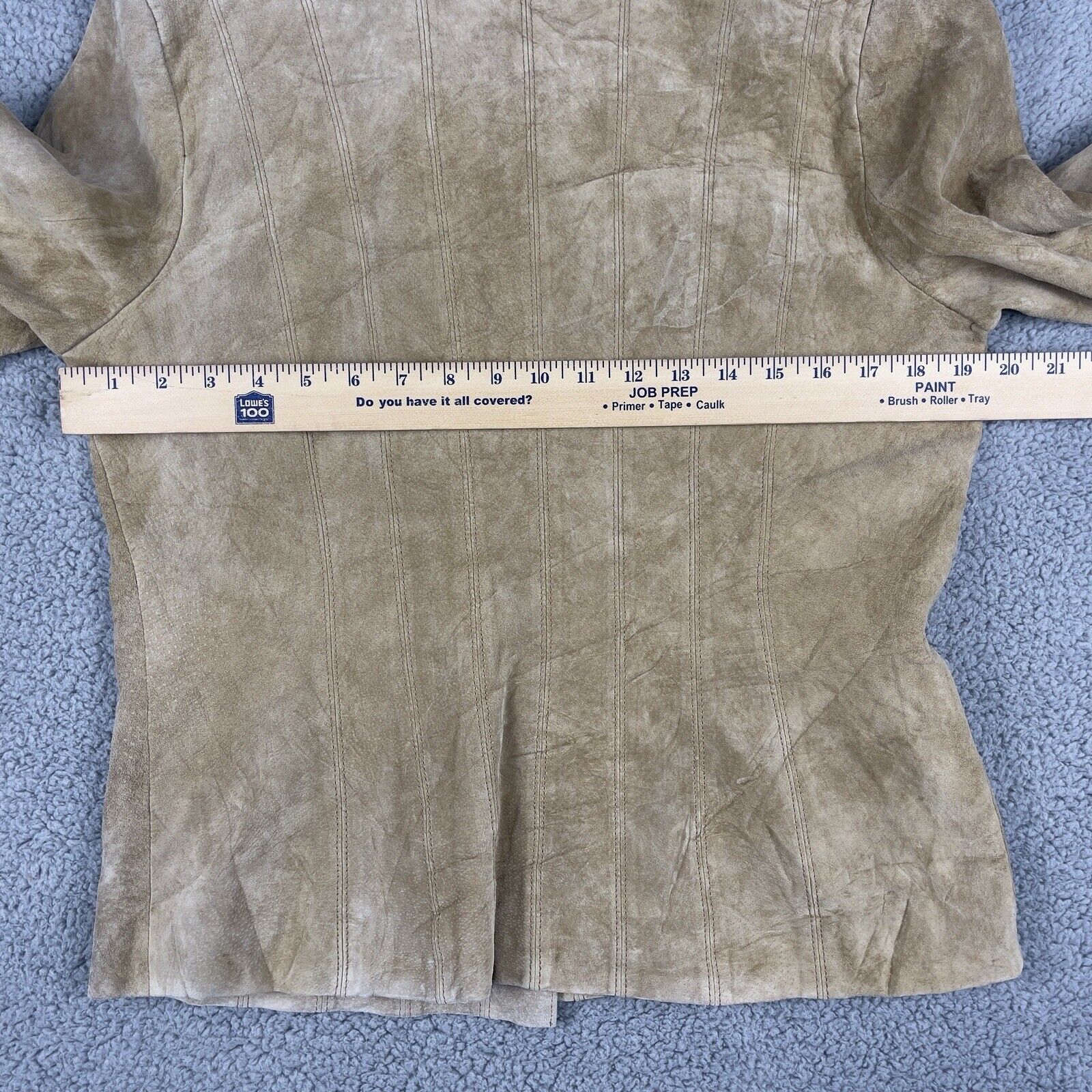 Mossimo Suede Jacket Womens M Tan Vintage Y2K But… - image 6