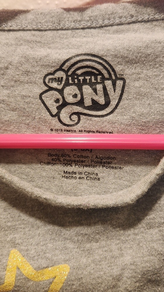 T shirt My Little Pony Rainbow Dash manica 3 4 taglia small (6 6x)