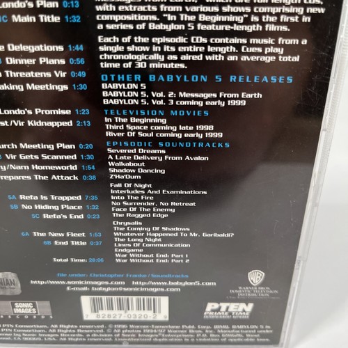 Babylon 5: And The Rock Cried Out CD Christopher Franke - VGC, Case Crack - Picture 10 of 13