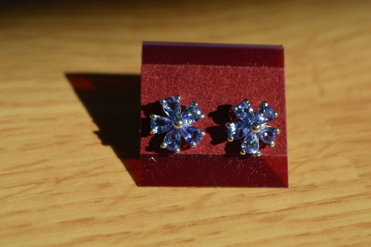 Tanzanite 2024 flower earrings