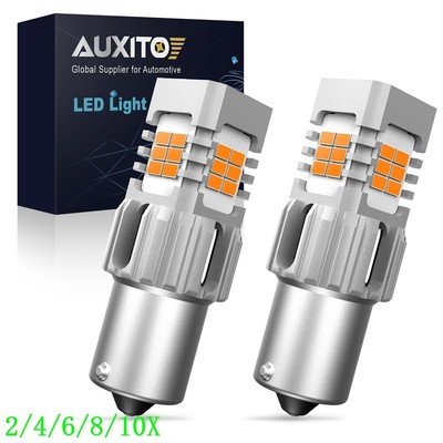 1156 BA15S 7506 Amber LED Turn Signal Corner Light Bulb Canbus Error Free 2~10X