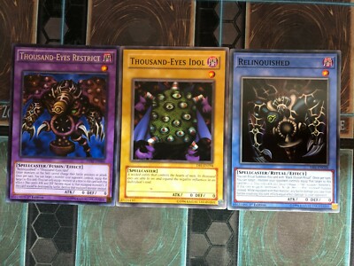 Thousand-Eyes Restrict Rare + Relinquished + Idol DB1 FUSION Set | eBay