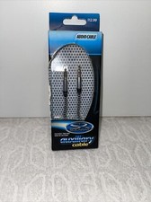 Solaray Audio Cable Stereo Aux 3.5mm Braided Cord For Home Or Car - Silver GA