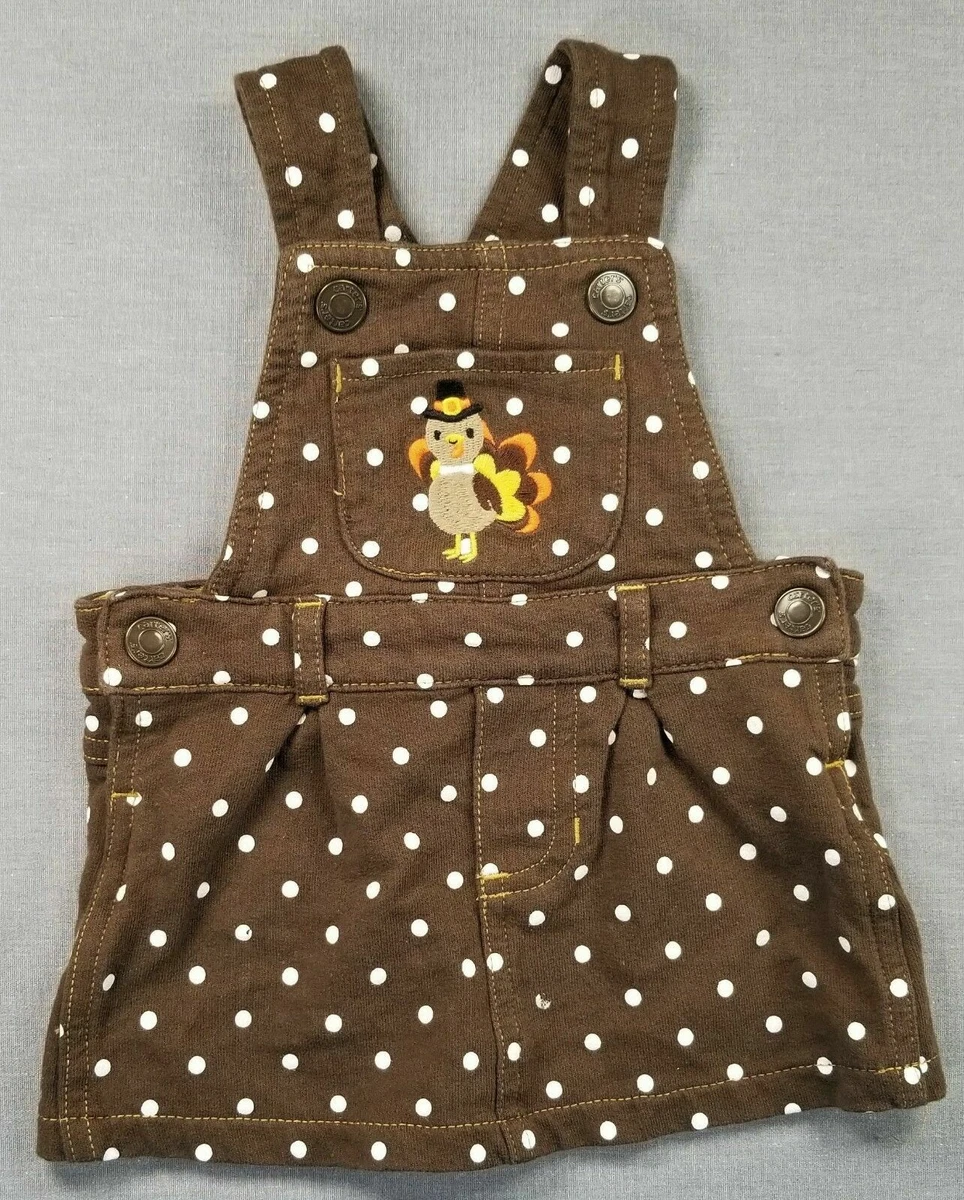 Carter s Baby Girl 3 Month Polka Dot Turkey Thanksgiving Jumper