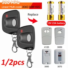 1/2 For Linear/MultiCode Gate Remote Control Opener 300mhz Transmiter 3089/3060