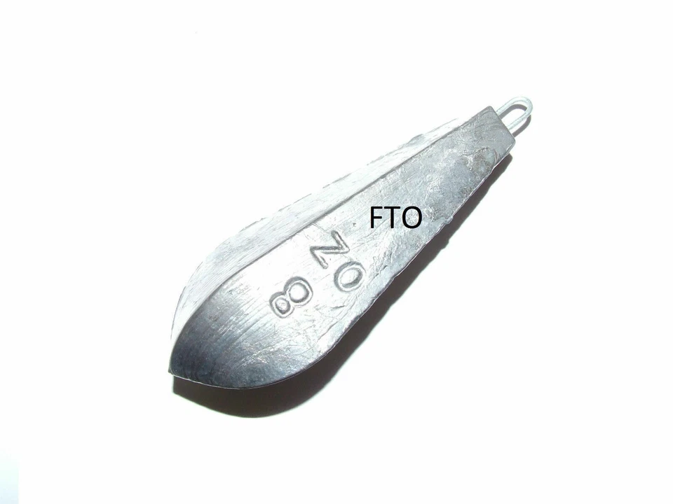 FFT 15 x 8oz Sturm Torpedo Schnelltropfen Bleigewichte Köder Kabeljau Meerboot Wrackfischen