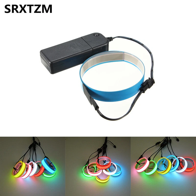1M Flexible EL Light Tape Led Glow EL Wire Rope Waterproof Cable Battery Powered - Image 2 of 4
