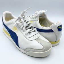 PUMA Roma 341795-29 Blanco Amarillo Azul Retro Tenis Zapatos Para Hombre 7 EE. UU.