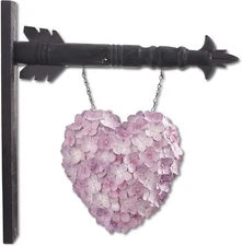 K&K Interiors 16188A 9.25 Inch Resin Purple Hydrangea Heart Arrow Replacement