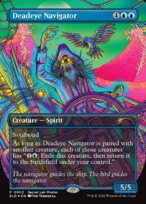   Deadeye Navigator - Spongebob Secret Lair Promo Rainbow FOIL - MTG In Hand