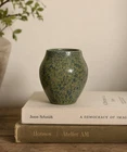 1930 Rookwood Pottery Mini Vase Teal Blue Green Sponge Glaze Shape 6144 2.5"