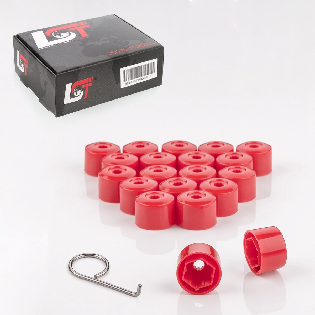 20x Wheel Caps Shrouds Wheel Nut Set 0 21/32in Red for BMW 2er 3er