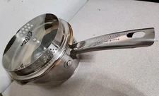 Thomas Rosenthal Group Stainless 1.5 Qt Cook & Pour Saucepan w Glass Lid *UNUSED