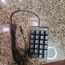 Number Pad, ROTTAY Mechanical USB Wired Numeric Keypad with Blue LED Backlit