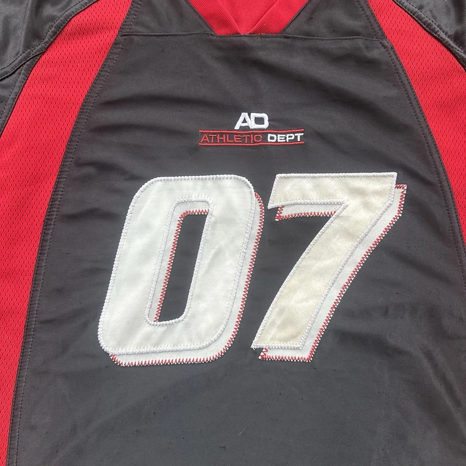 Camiseta de fútbol vintage Athletic Works Athletic Dept bordada 07 para hombre XL Y2K Foto 2 de 4